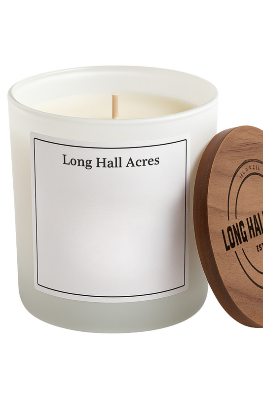 Medium White Frosted Candle