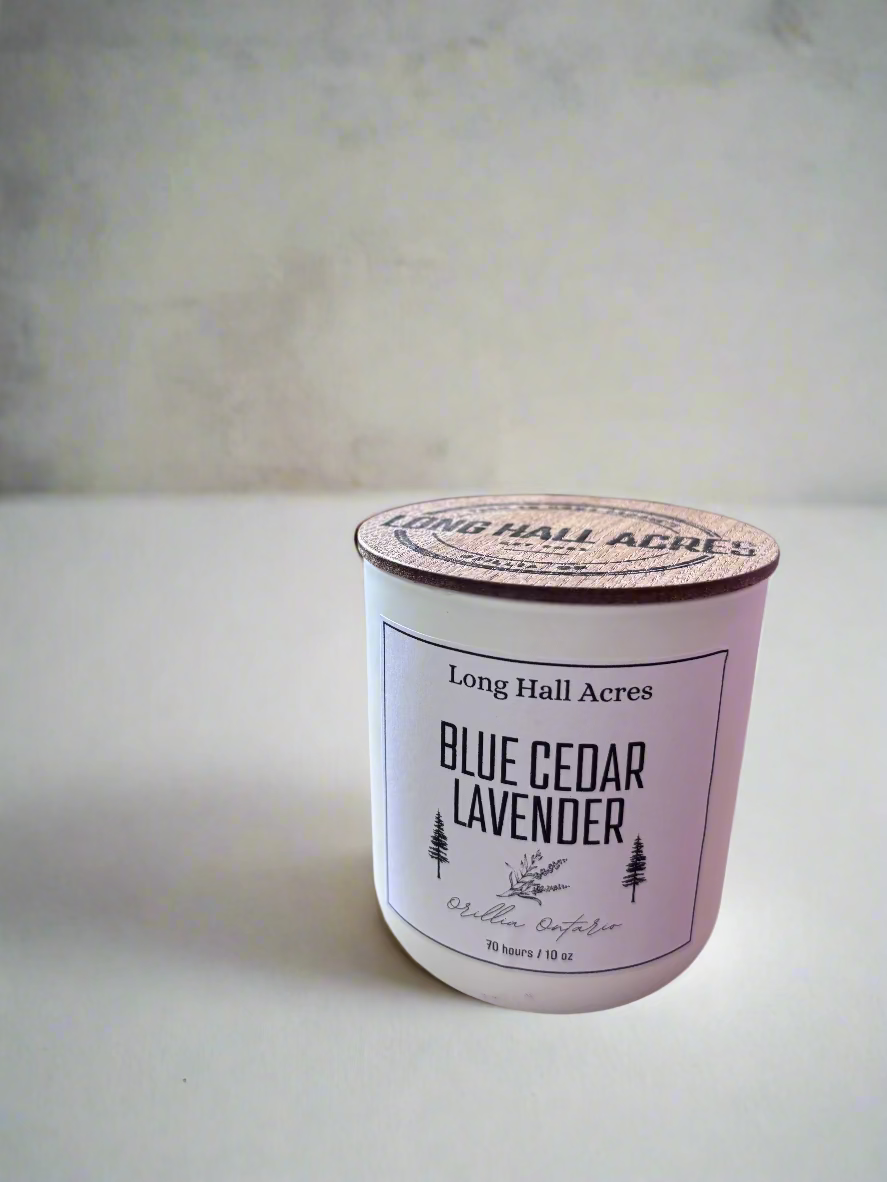 Medium White Frosted Candle